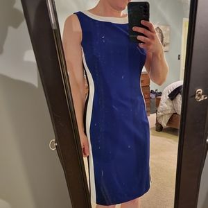 Lauren Ralph Lauren | Royal Blue Dress with White and Black Detail | size: 6